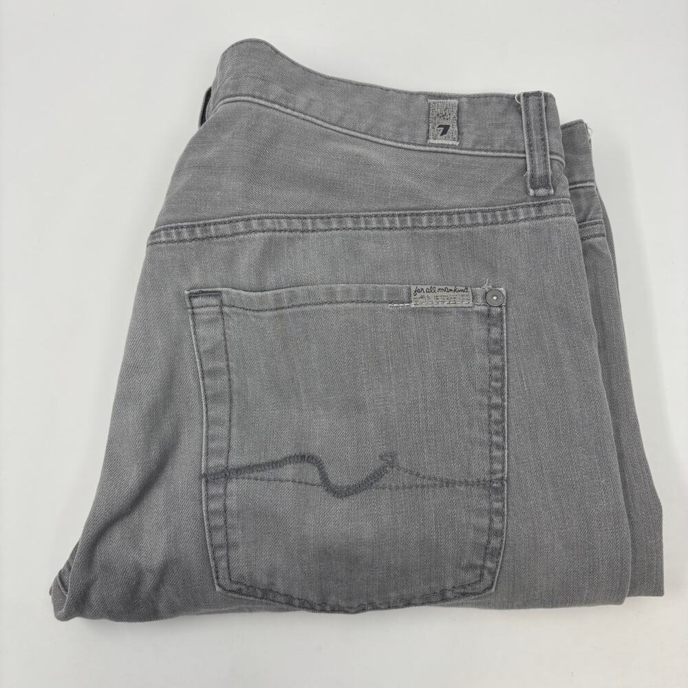 7 For All Mankind Mens 36x34 Gray Standard Button Fly 5 Pocket Jeans